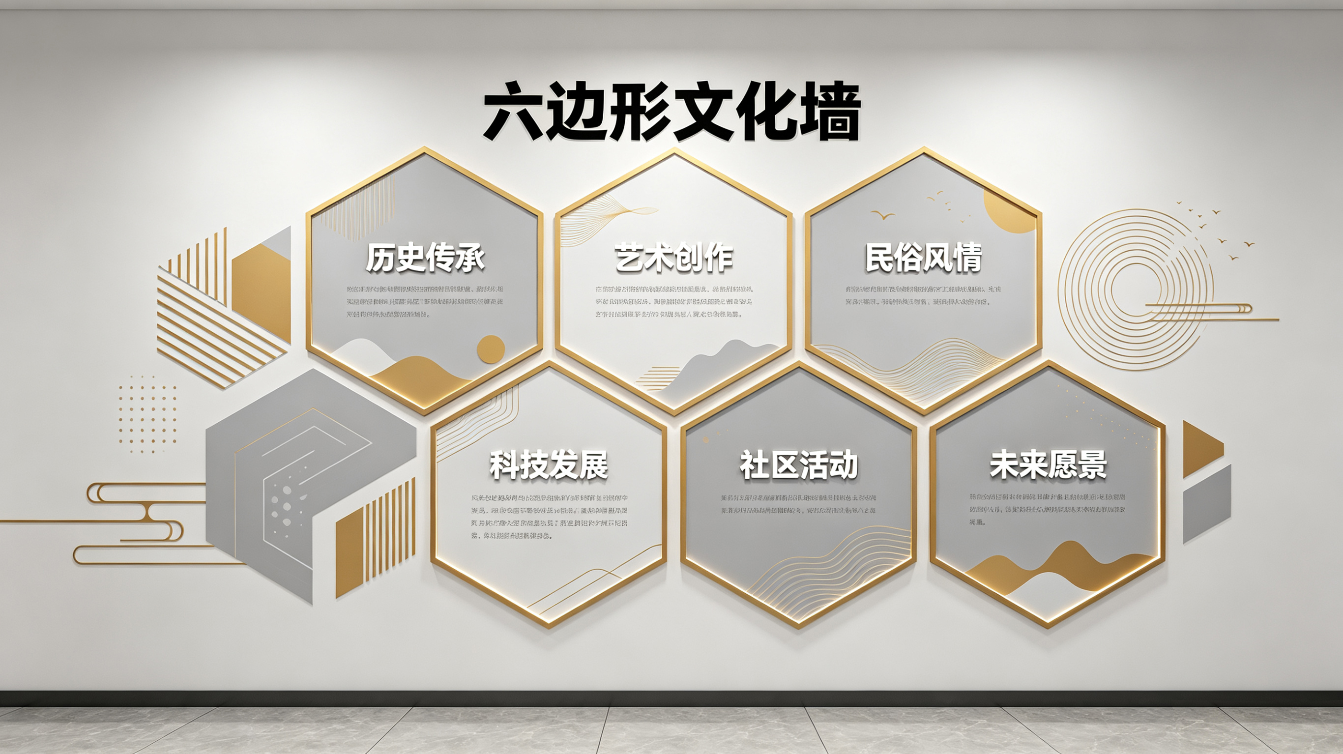 砚山企业文化墙 | 六边形信息美学